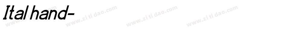 Ital hand字体转换